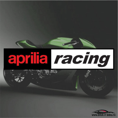 APRILIA RACING-MODEL 1-STICKERE MOTO - 10 cm. x 1.93 cm. foto