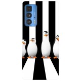 Husa compatibila cu Motorola Edge 20 Lite model Penguins of Madagascar, Silicon, TPU, Viceversa, Transparent, Carcasa