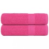 VidaXL Prosoape de baie 2 buc Roz 100x150 cm 360 g/m&sup2; 100% bumbac