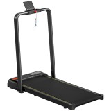 SPORTNOW Bandă de mers 2 &icirc;n 1, bandă de alergare pliabilă &Icirc;nclinare de 4%, 6 KM/H, motor 2,0 CP, telecomandă 109x48x100cm negru | Aosom Romania