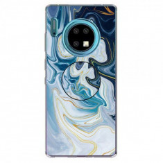 Husa Huawei Mate 30 Pro TPU Marble Pattern Albastra foto