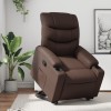VidaXL Fotoliu rabatabil cu ridicare, maro, piele ecologică 3206601