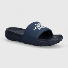 The North Face papuci NEVER STOP CUSH SLIDE barbati, culoarea albastru marin, NF0A8A909F41