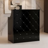 Recepție frizerie lăcuită Alexa 100 cm cosmetică pentru salon cabinet SPA negru