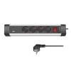 PRELUNGITOR LOGILINK, Schuko x 4, conectare prin Schuko (T), ON/OFF, 16 A, 1xUSB-A, 1xUSB-C, cablu 1.5m, protectie IP20, negru-argintiu, &amp;quot;LPS278U