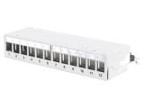 Patch Panel 12 porturi ecranat, gri - DIGITUS