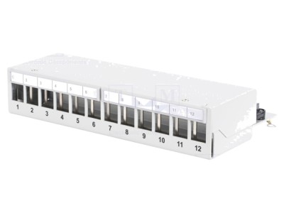 Patch Panel 12 porturi ecranat, gri - DIGITUS foto
