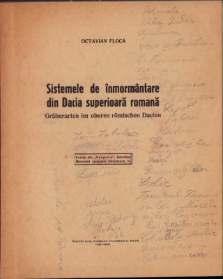 HST 170SP Sistemele de &amp;icirc;nmorm&amp;acirc;ntare din Dacia superioară romană 1941 Floca Deva foto