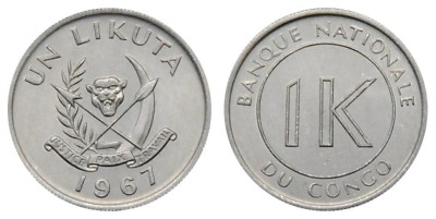 Congo 1967 - 1 likuta, UNC foto