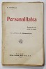 Personalitatea de F. Aderca, Prefata C. Radulescu-Motru, 1922, Editura Socec, Carte Veche
