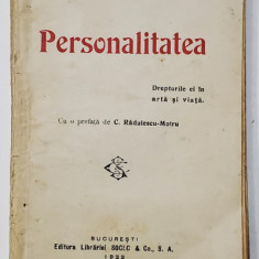 Personalitatea de F. Aderca , prefata de C. Radulescu-Motru , 1922