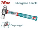 Ciocan pentru tabla TOTAL 450 g, otel forjat si maner din fibra de sticla