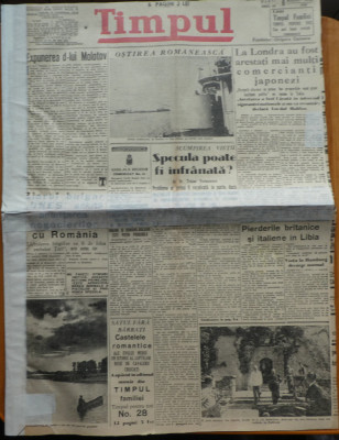 Ziarul Timpul, 6 august 1940, fondator Grigore Gafencum expunere Molotov foto