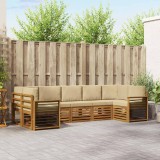 Cumpara ieftin Set de canapele de exterior 7 buc. 7-Locuri Natural si Bej