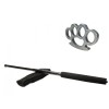 Set Autoaparare: Baston Telescopic 50cm Negru Otel + Box Argintiu 0.5cm - Husa Curea - Ideallstore