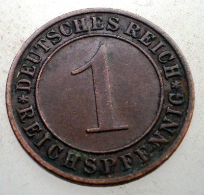 B.275 GERMANIA WEIMAR 1 REICHSPFENNIG 1935 D foto