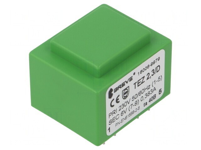Transformator &icirc;ncapsulat 6V 383mA PCB