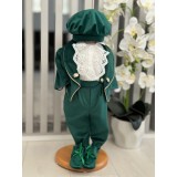 Cumpara ieftin Costum botez verde smarald, print cu aripi - DPH320