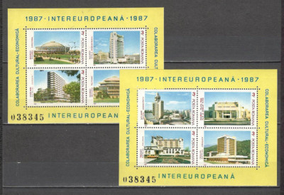 Romania.1987 Colaborarea cultural-economica-Bl. DR.491 foto