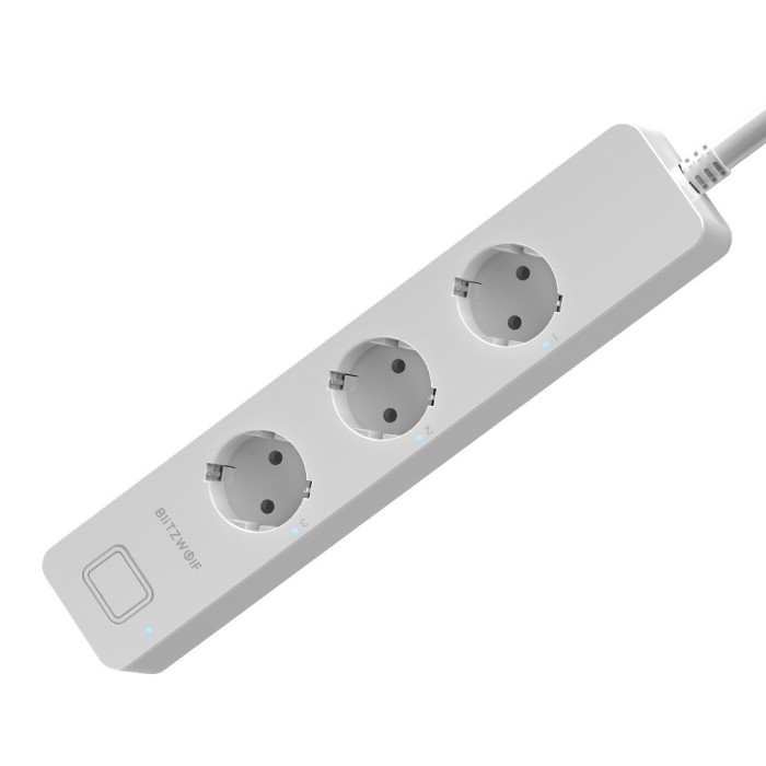 Prelungitor inteligent Blitzwolf BW-SHP9, 3 prize si 2 porturi USB, 3300W, 15A, Control de pe telefonul mobil SmartElectro IntelligentHouse