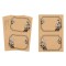 Etichete Adezive Decorative, Model Flori, Bej, Set 10 Bucăți, 9.2x7 cm