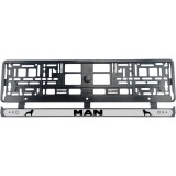 Set 2 bucati, suport numar inmatriculare MAN black, Autohelix MSA