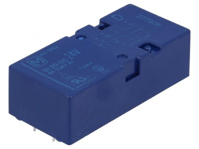 Releu Electromagnetic 24VDC SPST-NO x2 SPST-NC x2 foto