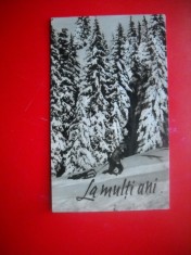 HOPCT 9109 LA MULTI ANI/ PEISAJ DE IARNA / -FELICITARE CRACIUN / AN NOU -1 FILA -CIRCULATA