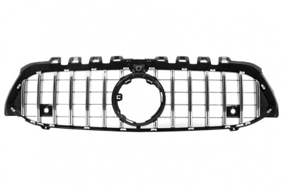 Grila Centrala Mercedes A-Class W177 Hatchback V177 Sedan (04.2018-2022) GT-R Panamericana Design Negru Crom Performance AutoTuning foto