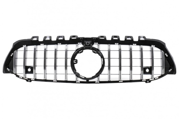 Grila Centrala Mercedes A-Class W177 Hatchback V177 Sedan (04.2018-2022) GT-R Panamericana Design Negru Crom Performance AutoTuning