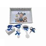 Cumpara ieftin Tavita pentru Mot cu 6 Piese - Mickey Comandant - TPM64 Alb cu Albastru