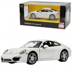 Masina Porsche 911, metalica, scara 1:24, Alb