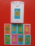 PARAGUAY, PREOLIMPIC MEXIC - COLIȚĂ + SERIE COMPLETĂ MNH