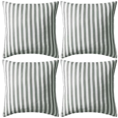 vidaXL Perne de exterior, 4 buc, imprimeu dungi, 45x45 cm, gri 132310 foto