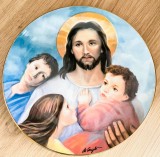 Farfurie / Icoana - religios - Royal Doulton - Lăsați copilașii să vină la Mine