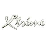 Emblema auto metalica, autoadeziva, model &quot;X&rsquo;TREME&quot;, finisaj Crom, dimensiune,, AVEX