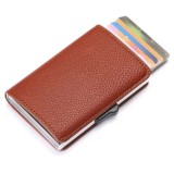 Cumpara ieftin Portofel RFID iUni P6, 12 carduri, Maro