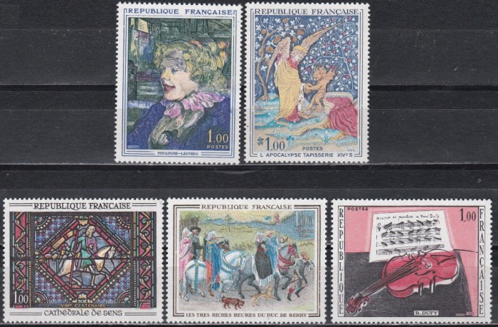 Franta 1965 - Arta franceza, 5 Serii, MNH