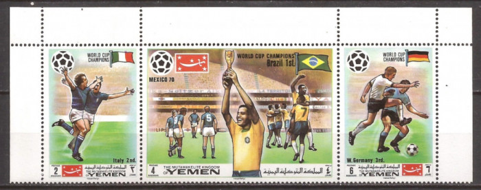 YEMEN 1970 SPORT C.M. DE FOTBAL ( serie dantelata ) MNH