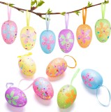 Set de 12 oua pentru Paste Melliex, plastic, multicolor, 5,5 x 3,8 cm