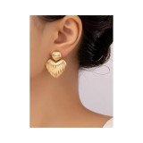 Cumpara ieftin Cercei Inima, Lora, Aurii - 384086