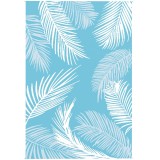 Outsunny Covor outdoor reversibil robust rezistent la intemperii cu geantă de transport ancore pentru sol 274 x 182 cm Hellblau+Wei&szlig; | Aosom Romania