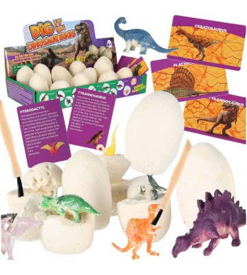 Set arheologic cu 12 oua de dinozaur pentru excavatii foto