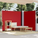 Cumpara ieftin Copertină laterală retractabilă, roșu, 170 x 600 cm