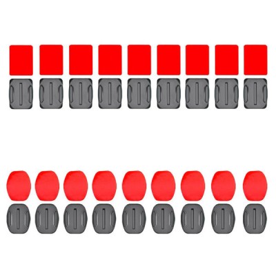 Set pentru fixare cu 18 adezivi Flat si Curved Adhesive Mount +18 prinderi quick release pentru camere actiune -90878 foto