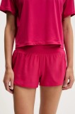 Under Armour pantaloni scurți de antrenament Launch Pro 3 culoarea roz, uni, high waist, 1386331