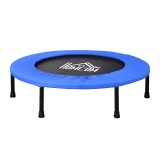 HOMCOM Trambulina Elastica pentru Jumping Fitness si Antrenament Acasa, Arcuri si Structura din Otel, &Phi;91x22.5cm, Negru si Albastru