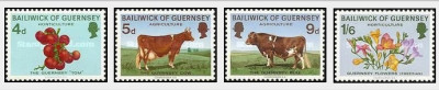 Guernsey 1970 - agricultura, serie neuzata foto