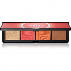 Smashbox Halo Sculpt + Glow Face Palette paletă cu iluminatoare și farduri de obraz culoare Coral Saturation 15,7 g