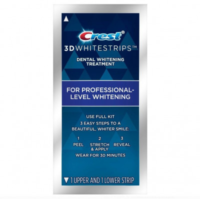 Benzi Albire Dinti, Crest Whitestrips 3D Professional White, 10% Concentratie, 1 plic (2 benzi) foto